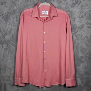 Mizzen+Main Large Trim Fit Red Gingham Check Performance Dress Shirt
